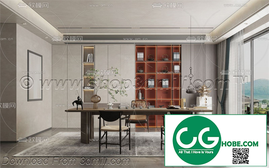 Tea Room 01 3D Model